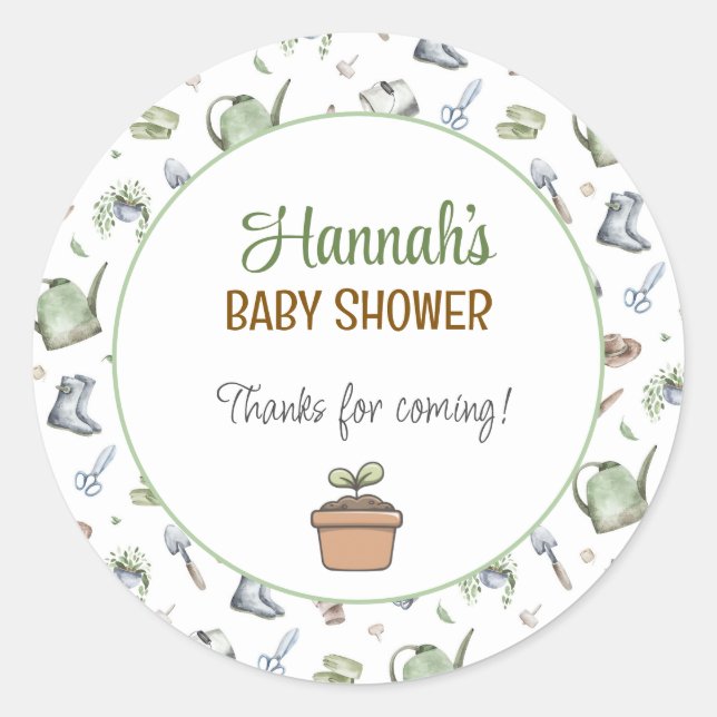 Ein kleiner Sprout auf dem Wegaufkleber Runder Aufkleber (Vorderseite)