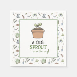 Ein kleiner Sprout auf der Way Baby Dusche Napkins Serviette