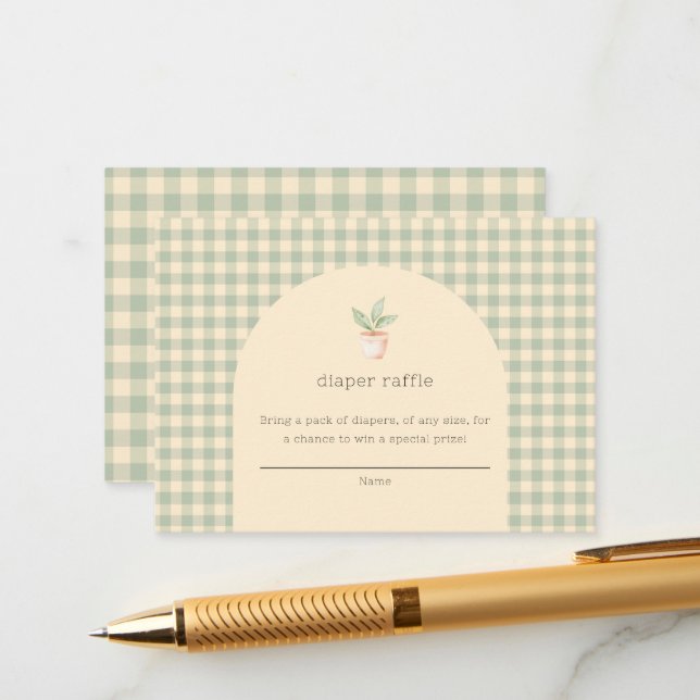 Ein kleiner Sprout ist auf dem Weg Baby Dusche Begleitkarte (Vorderseite/Rückseite Beispiel)