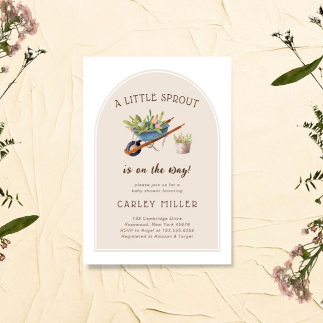 Ein kleiner Sprout ist auf dem Weg Baby Dusche Einladung (Von Creator hochgeladen)