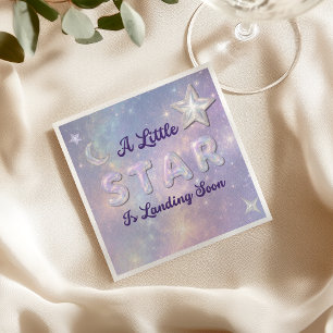 Ein kleiner Stern landet - Himmlische Babyparty Serviette