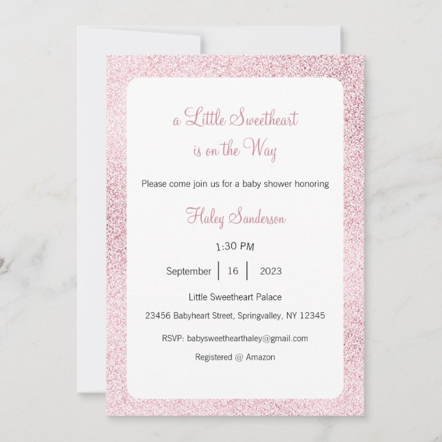 Ein kleiner Süße ist auf dem Weg zu einer Einladun Einladung (Vorderseite)