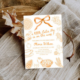 Ein kleiner Süsse Pie ist auf dem Way Baby Shower Einladung