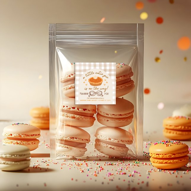 Ein kleiner Süsse Pie ist unterwegs - Kleiner Aufk Quadratischer Aufkleber (Von Creator hochgeladen)