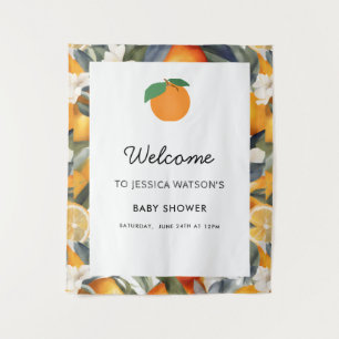 Ein kleiner Süßer ist unterwegs Baby Shower fürs Z Wandteppich