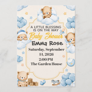 Ein kleiner Traum, der wahr wird - Babyshower-Einl Einladung