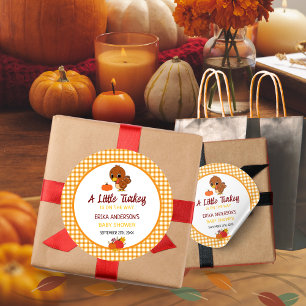 Ein kleiner türkischer Babydusche-Fall-Erntedank Runder Aufkleber