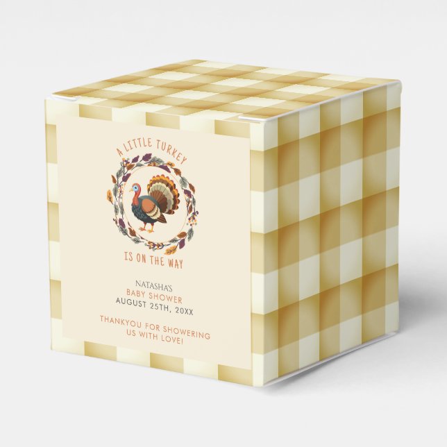 Ein kleiner türkischer Erntedank Fall Baby Dusche Geschenkschachtel (Vorderseite)