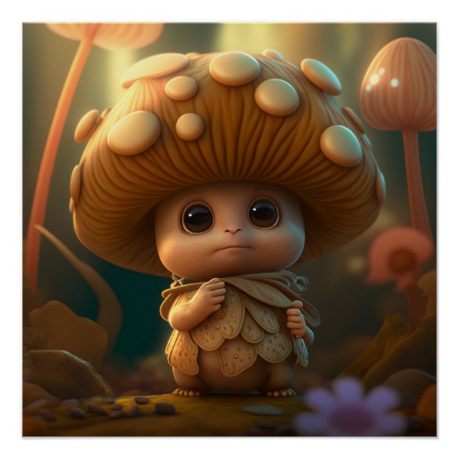 Ein kleiner Typ ist im Wald verloren Poster (Vorderseite)