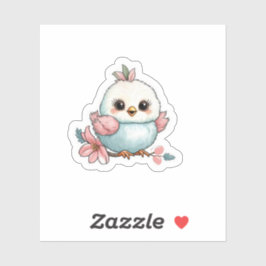 Ein kleiner Vogel auf dem Ast Aufkleber