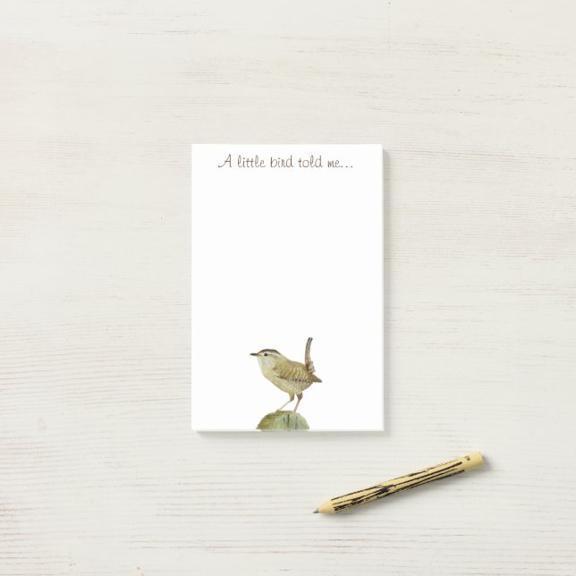 Ein kleiner Vogel erzählte mir Post-it Klebezettel (Auf Schreibtisch)