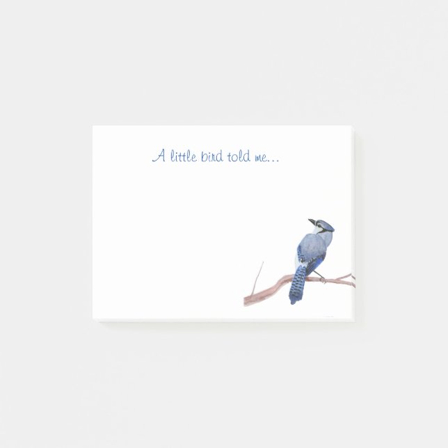 Ein kleiner Vogel erzählte mir Post-it Klebezettel (Vorderseite)