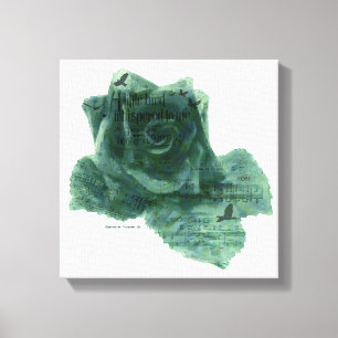 Ein kleiner Vogel erzählte mir Rose Leinwanddruck