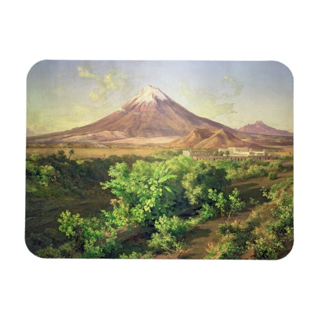 Ein kleiner Vulkan in mexikanischer Landschaft, 18 Magnet (Horizontal)