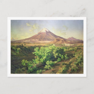 Ein kleiner Vulkan in mexikanischer Landschaft, Postkarte