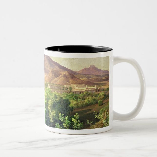 Ein kleiner Vulkan in mexikanischer Landschaft, Zweifarbige Tasse (Rechts)