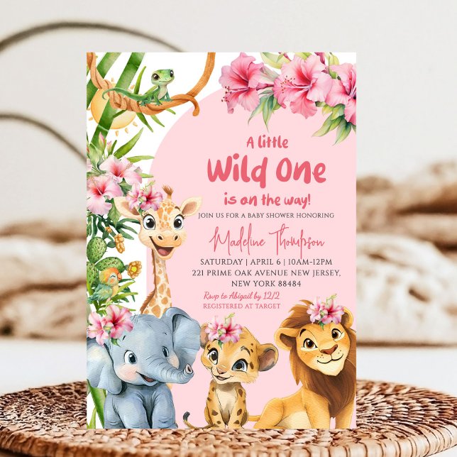 Ein kleiner Wild One ist auf der Safari Baby Dusch Einladung (Von Creator hochgeladen)