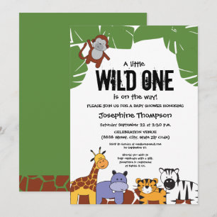Ein kleiner Wild One ist auf der Way Safari Baby S Einladung