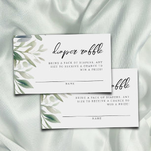 Ein kleiner Wild One Safari Elephant Diaper Raffle Begleitkarte