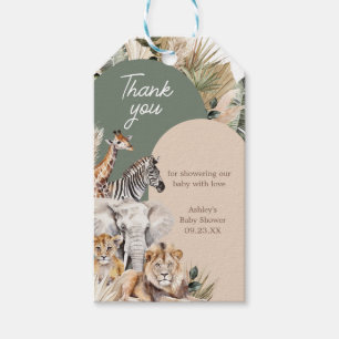 Ein kleiner Wild One Safari Tiere bevorzugen Tags Geschenkanhänger