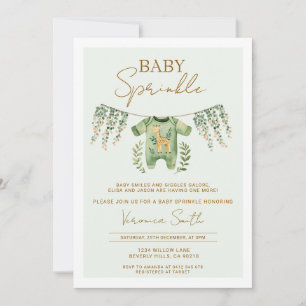 Ein kleiner Wildblumen-Jungenkleidung-Baby-Sprinkl Einladung