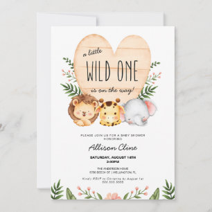 Ein kleiner wilder ist auf dem Weg zur Babydusche Einladung