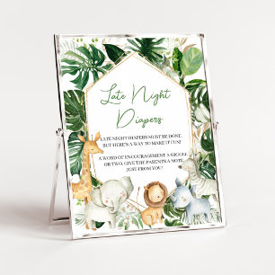 Ein kleiner Wilder Spätabend-Windeln-Schild Baby-P Poster