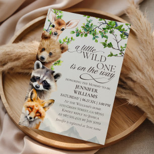 Ein kleiner Wilder Waldtiere Baby Shower Einladung
