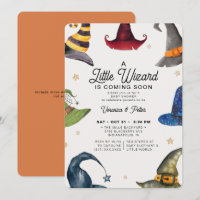 Ein kleiner Wizard Boy Orange Halloween Baby Showe