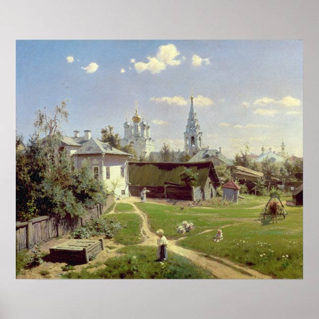 Ein kleiner Yard in Moskau, 1878 Poster (Vorne)
