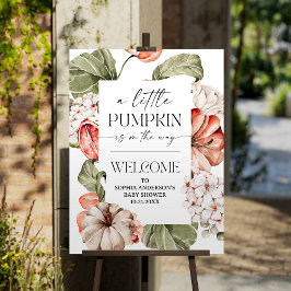 Ein kleines Baby-Duschbad mit Pumpkin Begrüßungsze