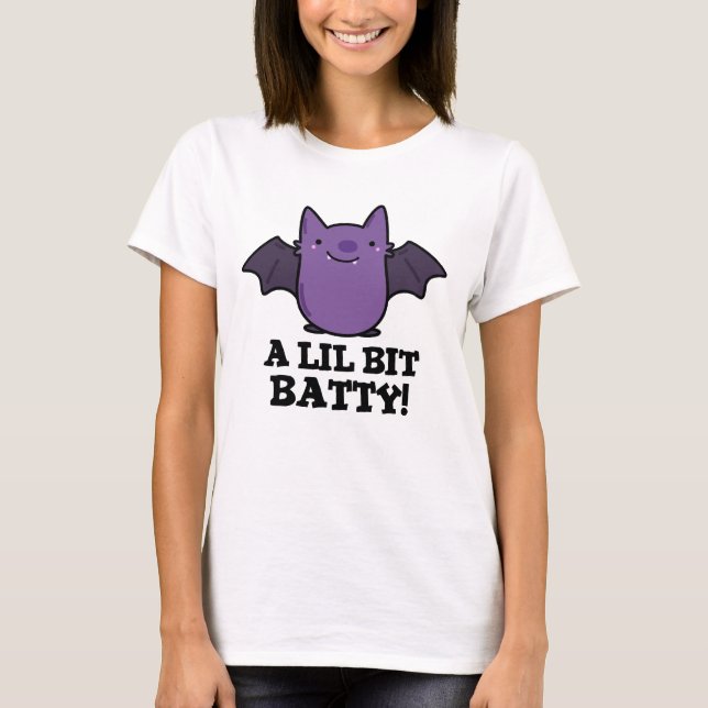 Ein kleines Batty Funny Baby Bat Puff T-Shirt (Vorderseite)