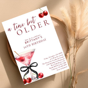Ein kleines bisschen älter Cherry Martini Geburtst Einladung