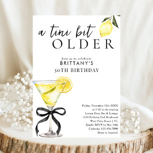Ein kleines bisschen älter Lemon Drop Martini 30.  Einladung
