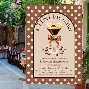 Ein kleines bisschen älterer Martini Espresso Brau Einladung