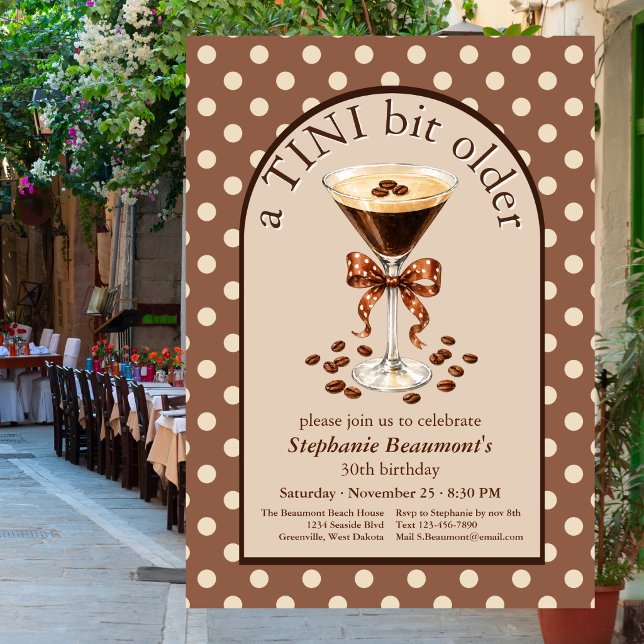 Ein kleines bisschen älterer Martini Espresso Brau Einladung (Von Creator hochgeladen)