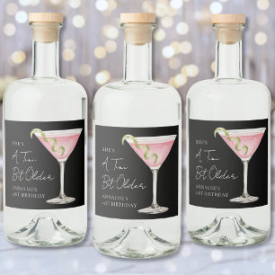 Ein kleines bisschen älterer Martini Geburtstag Alkoholflaschenetikett