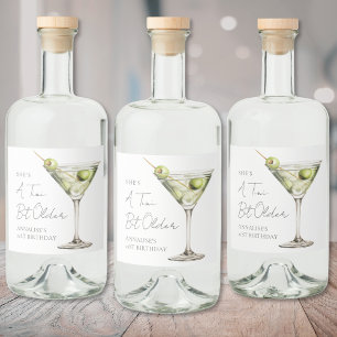 Ein kleines bisschen älterer Martini Geburtstag Alkoholflaschenetikett