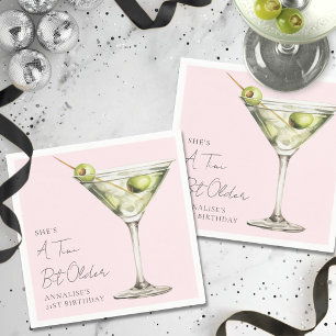 Ein kleines bisschen älterer Martini Geburtstagspa Serviette