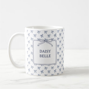 Ein kleines blaues Jean Baby Blue Coquette Schleif Kaffeetasse