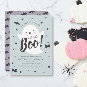 Ein kleines Boo Ghost Halloween Blue Boy Baby Dusc Einladung
