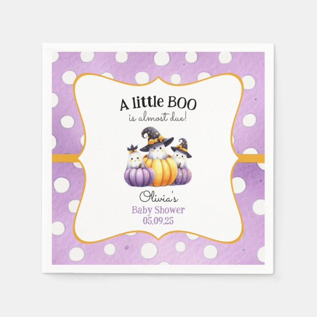Ein kleines Boo Ghost Halloween Kinderdusche Serviette (Vorderseite)