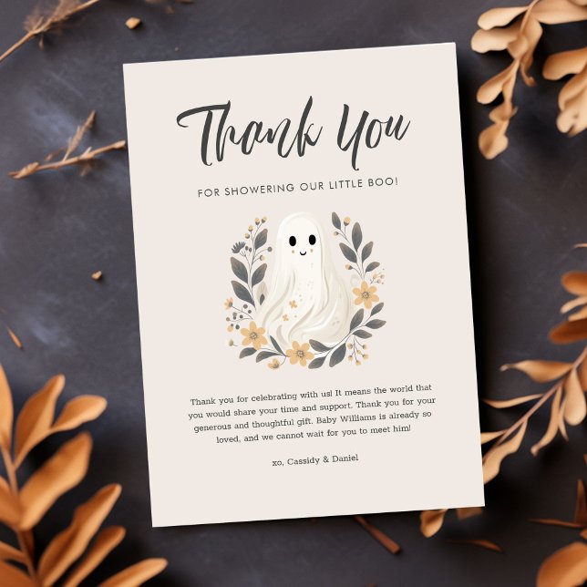 Ein kleines Boo Ghost Halloween Kinderdusche Viele Dankeskarte (Von Creator hochgeladen)