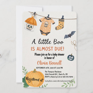 Ein kleines Boo Halloween-Baby-Empfang - Herbst-Ba Einladung