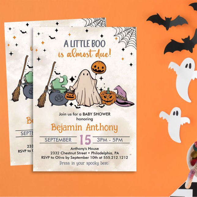 Ein kleines Boo Halloween Baby Shower Party Einladung (Von Creator hochgeladen)