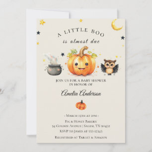 Ein kleines Boo Halloween Pumpkin Baby Dusche Einladung