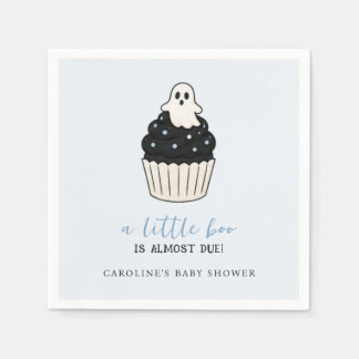 Ein kleines Boo Halloween-Thema Süßer Geist Blau Serviette