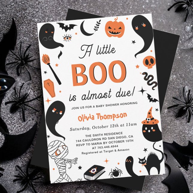 Ein kleines Boo ist fast zu Halloween Baby Dusche Einladung (Von Creator hochgeladen)