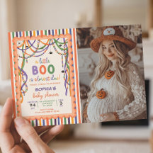 Ein kleines Boo kommt bald Farbige Babyparty