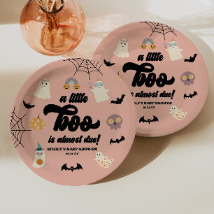 Ein kleines Boo kommt bald! Halloween-Baby-Party Pappteller